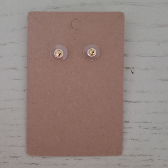 SALE!! Vintage 1980s Gold Tone Chevron Earrings - Picture 2 of 3